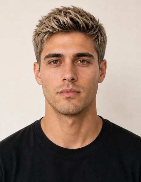 Generated adult male hair color after preview with blond highlights