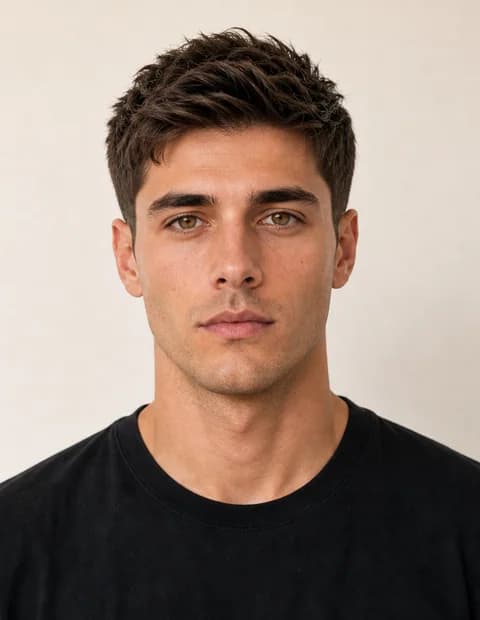 Generated adult male AI hairstyle after preview with a shorter modern cut