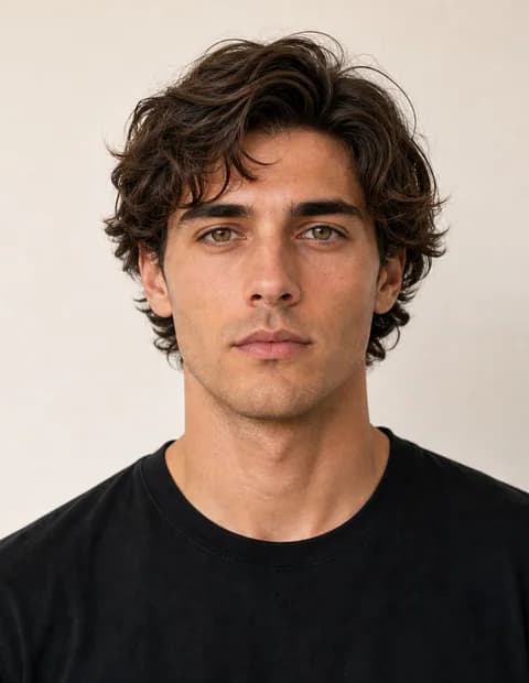 Generated adult male AI hairstyle before preview with a shorter modern cut